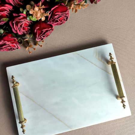 Pearl Mermer Söz-Nişan Tepsisi 20*30