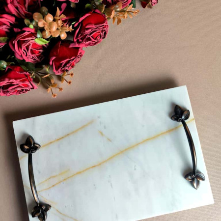 Diamoc Mermer Söz-Nişan Tepsisi 20*30cm